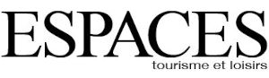 partenaire:logo de la revue espaces, spécialiste du secteur du tourisme