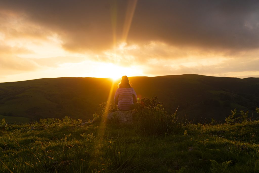 coucher de soleil sur la montagne basque de l'Artzamendi ©G.ARRIETA