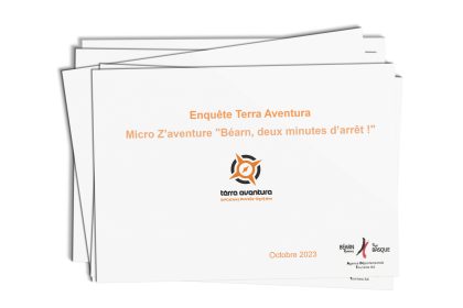 enquête sur la micro aventure Terra Aventura "béarn 2 minutes d'arrêt", entre pau et bedous. retombées économiques, typologie de clientèles, satisfaction clients, fréquentation et d'autres données quantitatives et qualitatives sont à retrouver dans cette étude.