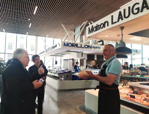 visite des halles de pau de gilles pudlowski, suite à l'accueil presse réalisé par l'agence départementale du tourisme 64 béarn pays basque, ADT64