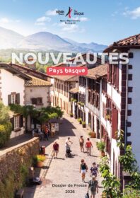première de couverture du dossier de presse nouveautés en pays basque 2026, réalisé par l'ADT64, agence départementale du tourisme 64